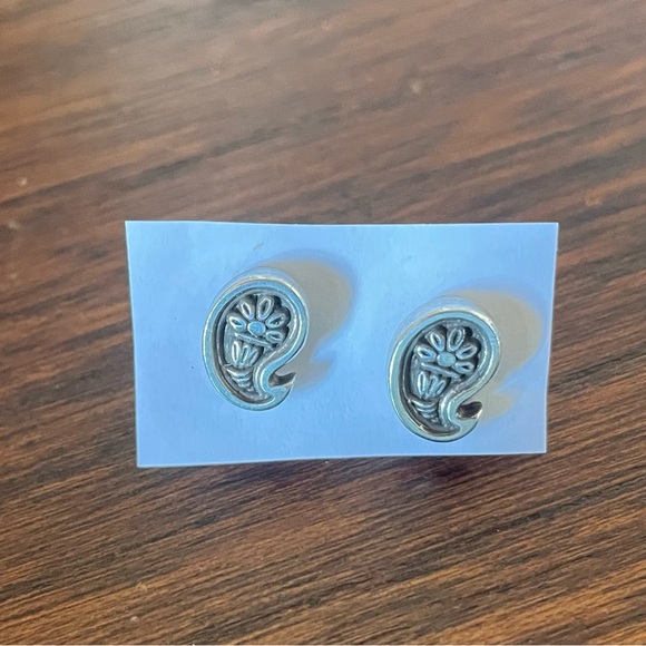 Brighton Jewelry - Brighton Silver Stud Earring with original Brighton branded jewelry pouch.